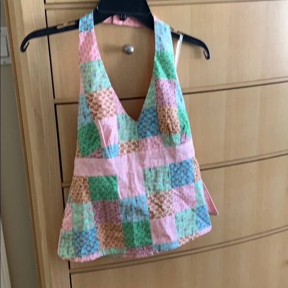 VINEYARD VINES Patchwork Vineyard Haven Halter Top